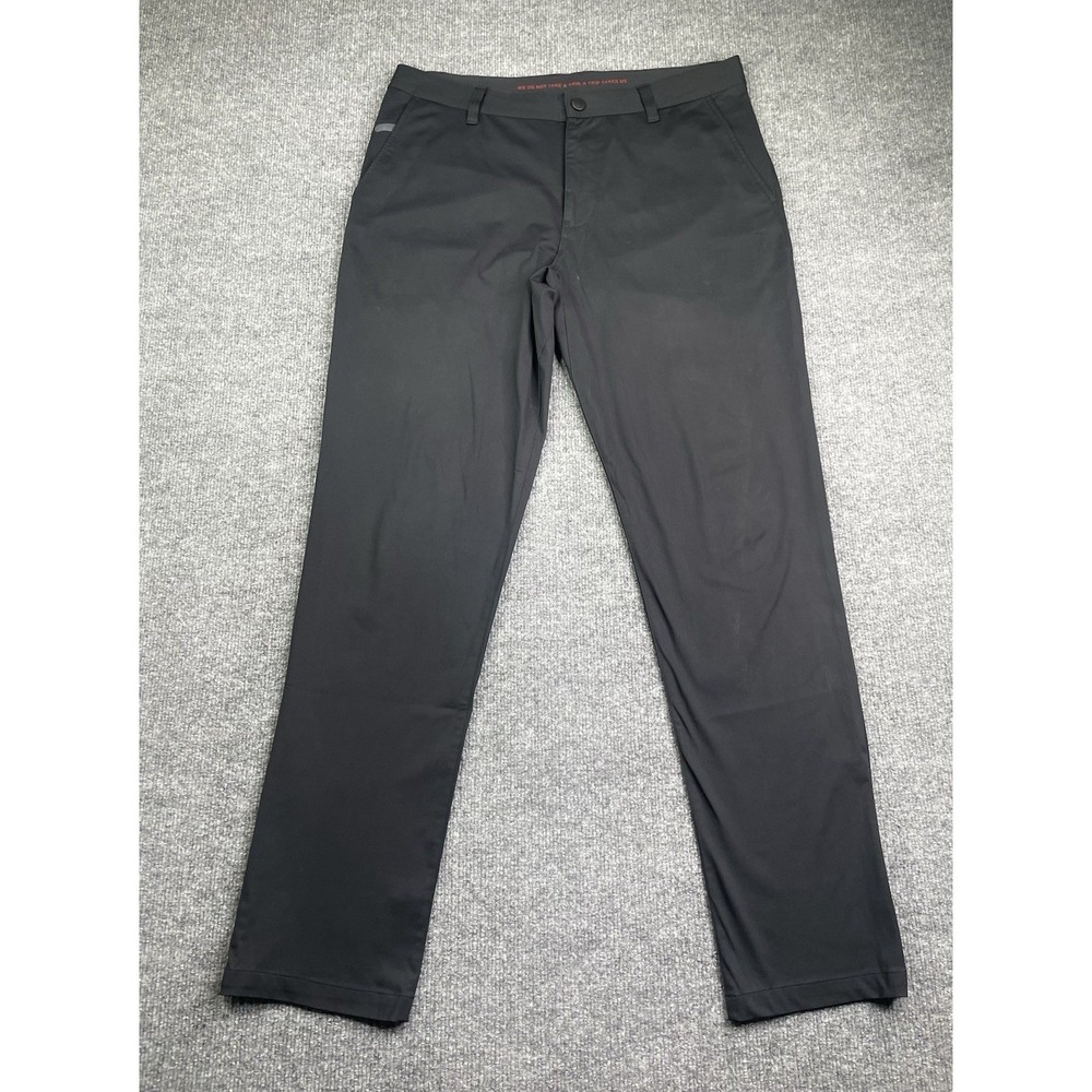 Rhone‎ Commuter Pants Mens 33 Black Straight Leg Performance Trousers